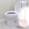 Toilet Brush, Toilet Brush with Ventilated Holder Toilet Bowl Brush