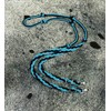 fringe paracord horse tack set neon turquoise and black