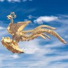 Golden Phoenix Incense Holder Figurine Phoenix Good Luck Decoration (pont