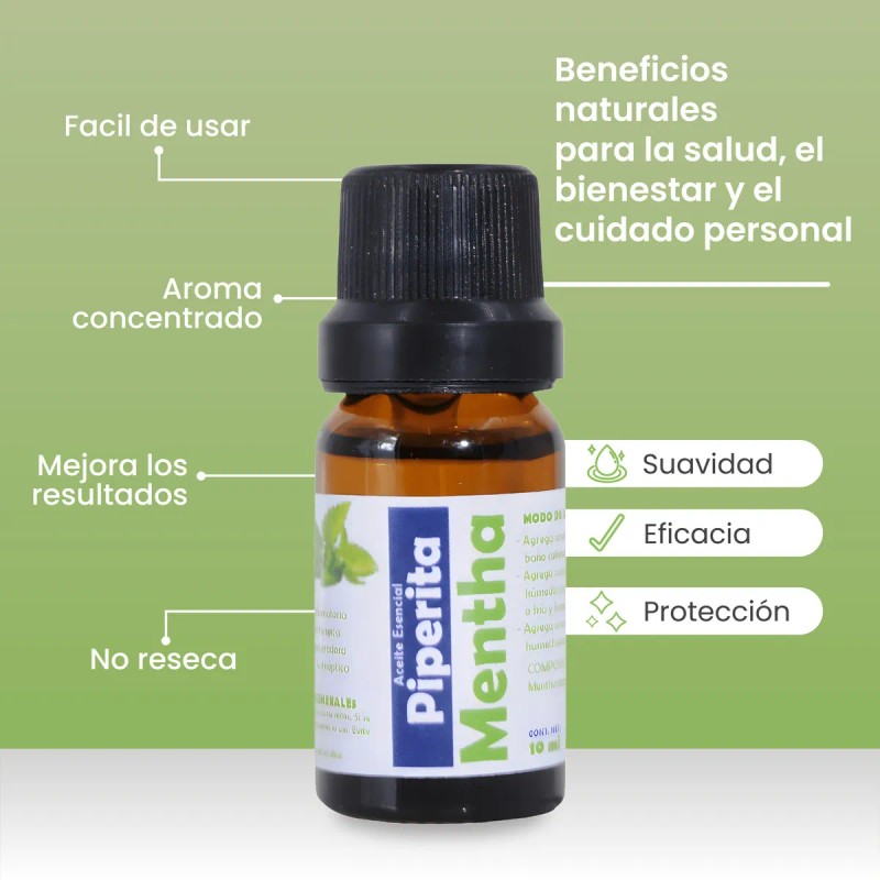 Aceite Esencial De Menta Piperita Concentrado Puro 100%