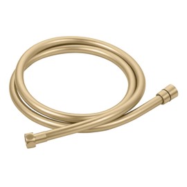 ENKI, H19, PVC Smooth Shower Hose 1.5m / 59 inch, Replacement Shower Pipe with Brass Connections, Flexible Anti-Twist, Brushed Brass