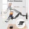 PUTORSEN 2-in-1 Laptop Wall Mount, Gas Spring Arm for 10-17