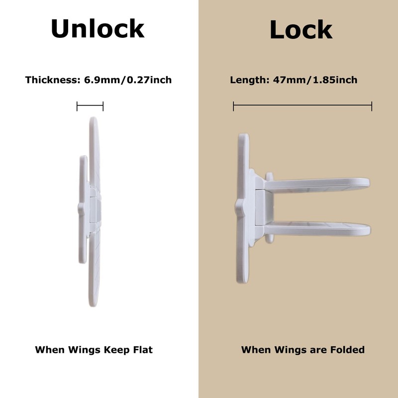 Makibi Child Safety Lock for Sliding Glass Door, Slide Closet