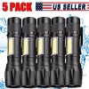 Unbranded 5pcs Super Bright LED Tactical Flashlight Zoomable USB Rechargeable