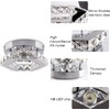 Cainjiazh Dimmable Crystal Chandelier Mini LED Flush Mount Ceiling Light
