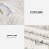 Botanical Plant Throw Pillow Covers Set of 2,Green Gold Floral