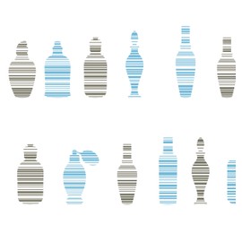 MSV Shower Curtain Premium Moshi of Polyester 180x200cm in Blue, 30 x 20 x 15 cm