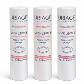 Choose one of three Uriage Stick Levres Colored Lip Balm shades - Pink Macaron / 유리아쥬 스틱레브르 컬러드 립밤 3종 중 택1 - 핑크마카롱