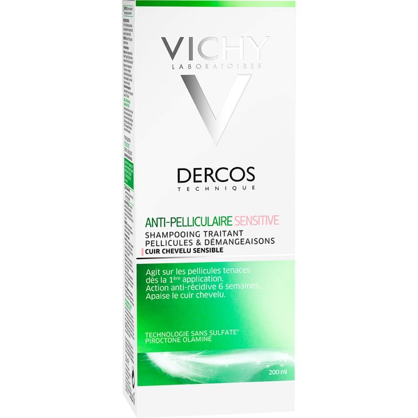 VICHY Dercos Anti-Schuppen sensitive Shampoo, 200 ml Shampoo
