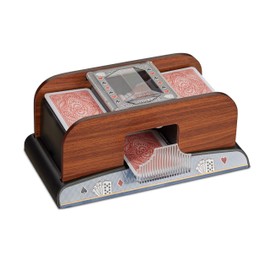 Relaxdays 10021343 card shuffler wood