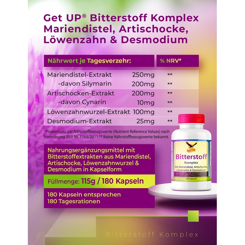 Get UP® Bitter Substance Complex with Milk Thistle, Artichoke, Dandelion