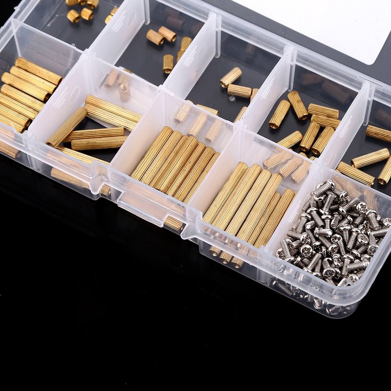 M2 Standoff, Female Brass Cylindrical Thread Standoff with Stainless Steel