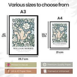 State Media Vision William Morris Compton Poster – Famous Artist Drawings - Stylish Home Decor - Variety of Sizes (Compton, A4 Print Only)