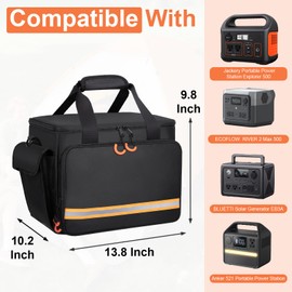 Portable Station Bag Compatible with Jackery Portable Power Station Explorer 500, With Plenty of Room for Accessories, Waterproof and Non-slip Bottom, and Abrasion-resistant Nylon Fabric