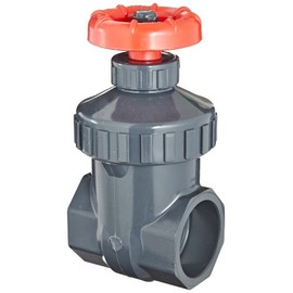 Spears PVC Gate Valve, Non-Rising Stem, Viton O-Ring, 1-1/2" NPT Female