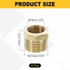 sourcing map 4Pcs G1/4 Male x G1/8 Female Brass Reducer