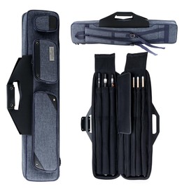 KONLLEN Pool Cue Case 3x4 Oxford Pool Stick Case Holds 3 Butts and 4 Shafts Billiard Sitck Large Capacity Carrying Cases with Multi-Pocket