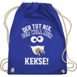 Shirtracer - Carnival and fancy dress costume outfit - Der tut nix. Der will. Gym bag and fabric bag made of cotton, 1 Royal Blue, Einheitsgröße