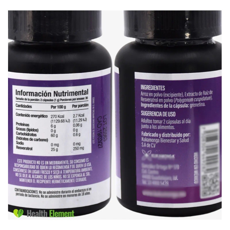 Kit Resveratrol Y Citrato De Magnesio + Citrato De Potasio