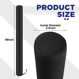 DECOHS Boat Trailer Guide Pole Pad and Cover- Neoprene Boat Trailer Guide Protective Cover- Heavy Duty Marine Trailer Guide Poles Pad for Jet Ski Boat Sailboat Trailer (Set of Two) (48 Inch)