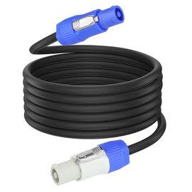 Stage Light PowerCON Cable 6ft, 3 Pin 16AWG AC PowerCon Connector Cord Input to Output, 20A Power Extension Cord for Outdoor Stage Lighting Series-2M/6.56FT