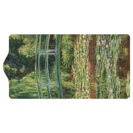 Art Poster Gallery, 4 Row Key Case, Men's, Women's, Key Chain, Monet (Japan Bridge of Giverney and Water Lily Pond)