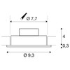 SLV New TRIA LED DL Round Set, Downlight, alu-Brushed,6W,38°, 3000K,