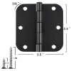 TDCHINGES 30 Pack Matte Black 3.5 Inch Door Hinges with