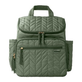 Skip Hop Diaper Bag Backpack: Forma, Multi-Function Baby Travel Bag with Changing Pad & Stroller Attachment, Sage