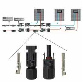 Solar 10 Pairs NEW Male + Female Fits MC4 Connector Wire - Solar Panel 30A Waterproof