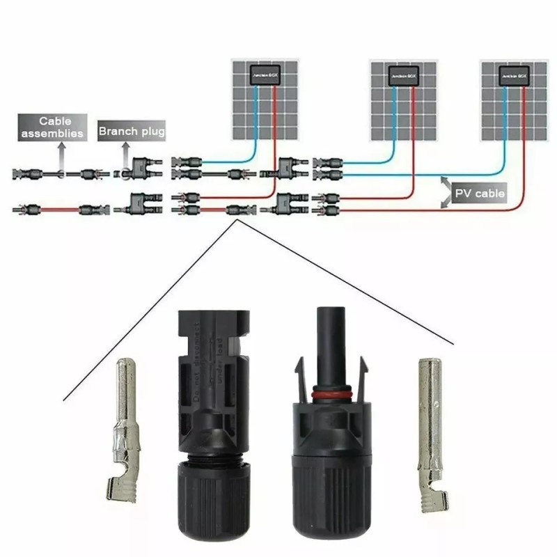 Solar 10 Pairs NEW Male + Female Fits MC4 Connector