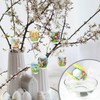 COM-FOUR® 36 x White Decorative Easter Eggs Made of Plastic,