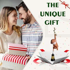 Solar Powered Hanging Monkey Figurine with LED Lantern Resin Climbing Baby Chimpanzee Vine Statue for Garden, Yard, Wall Decor – Waterproof, Durable & Adorable Outdoor Solar Light