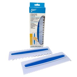 Ateco 3 pc / 6 Design Set Icing Comb, 9" x 2.5", White