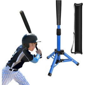 Hikeen Kids Baseball Stand, Baseball Stand, Perfect for Kids, Portable Baseball Stand, Baseball Practice, Adjustable Height, Stress Relief, Parent-Child Game, Sports Game, Outdoor Play(Blue)