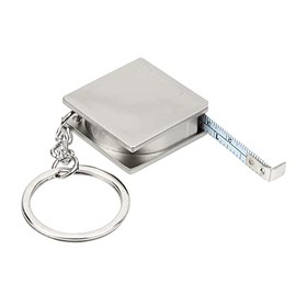ARFUKA Keyring Stainless Steel Retractable Tape Measure Pendant Car Key Ring Roll Measuring Tape Body Tape Key Ring Keychain Gift for Birthday Valentine's Day New Year Christmas, silver