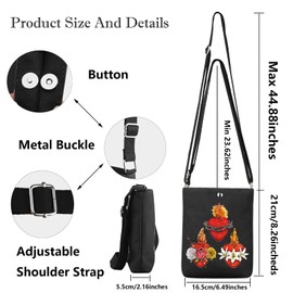 G2TUP Holy Family Hearts Crossbody Bag Sacred Heart Gifts Immaculate Heart Most Chaste Heart Of Joseph Catholic Shoulder Bag (3Red Hearts)