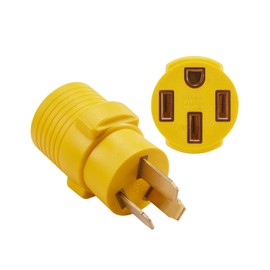 Suplevel NEMA 10-50P to 14-50R Adapter, 50Amp 3 Prong Male to 4 Prong Female, Compatible with RV, Household Appliances