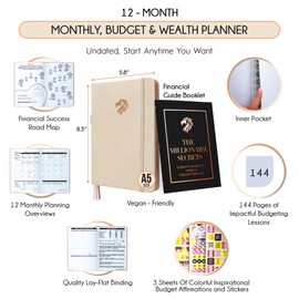 Financial Planner & Monthly Budget Planner and Monthly Bill Organizer - 12 Month Journey to Financial Freedom, Monthly Budget Book Planner | Much More Then Just a Budgeting Planner or Finance Planner