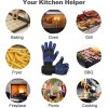 Extra Long 14-Inch BBQ Gloves - Comfortable Heat Resistant Silicone