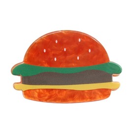 Fun Food Hair Claw Clip, Acetate Hair Clips for Women, Unique Accessories (Small Burger)