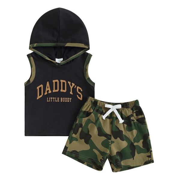 XIXIMAON Toddler Baby Boy Summer Outfits Set Daddy’s Little Buddy
