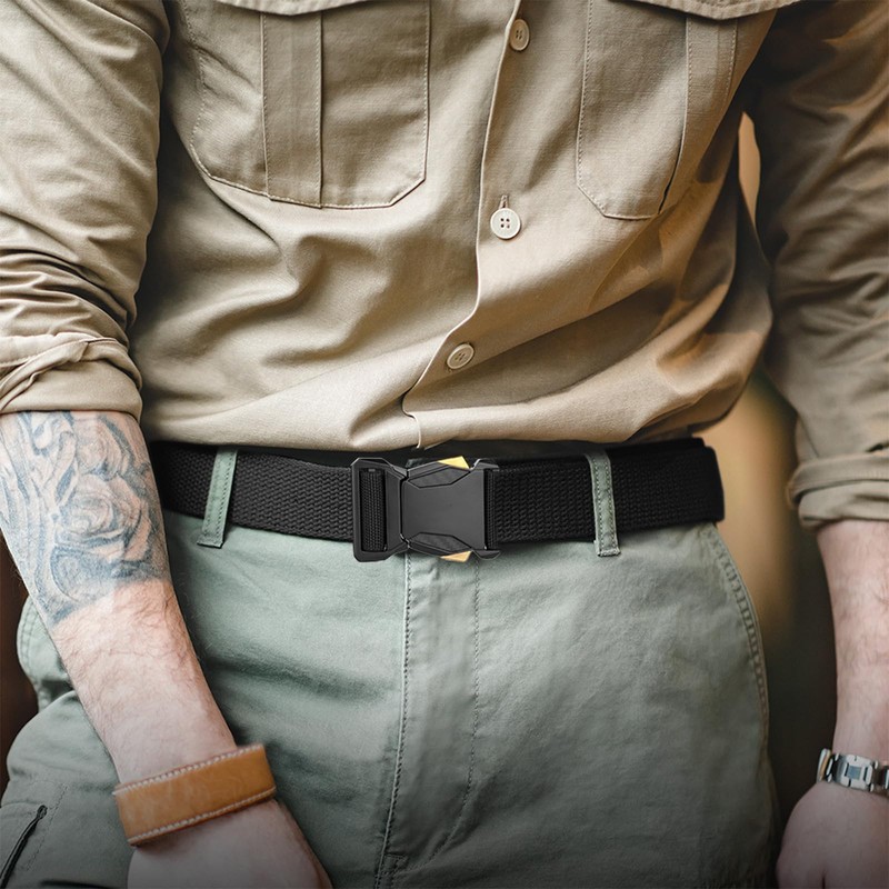 2 Pcs Men Tactical Belt Adjustable Utility Belt Everyday Carry