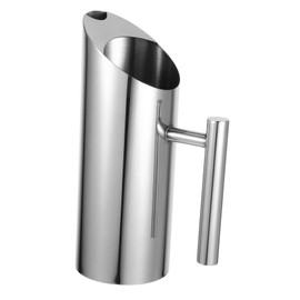 Mobestech Stainless Steel Beverage Pitcher Tea Jug with Straight for Easy Pouring for Home Bar Use Water Jar for Fridge