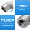 sourcing map 2pcs 45 Degree Elbow Cast Pipe Fitting 1"