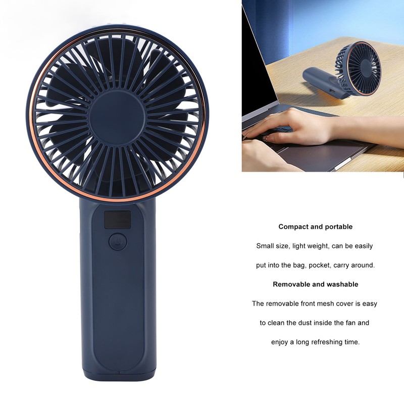 Handheld Fan 180 Degree Foldable Small Fan 6 Speed USB