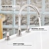 PARLOS High Arc 2-Handle Widespread Roman Tub Faucet with Valve