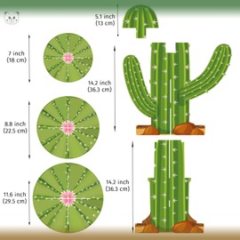 KARAQY 3 Tier Cactus Cupcake Stand, Green Cactus Shape Cupcake Holder for Mexican Fiesta Party Supplies, Taco Party Decorations, Cinco De Mayo Party Favors (2 Pack)