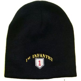 8" 1st Infantry Division Military Embroidered Beanie Skull Cap Hat WIN778 (TOPW) Multi
