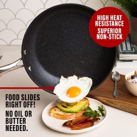 GRANITESTONE 11" Non-Stick Frying Pan with Mineral/Diamond Coating for Long Lasting Nonstick Skillet for Cooking with Stay Cool Handles, Oven/Dishwasher Safe, Non-toxic